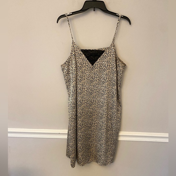 Maidenform cheetah print sleepwear slip dress. 1X - Picture 1 of 7